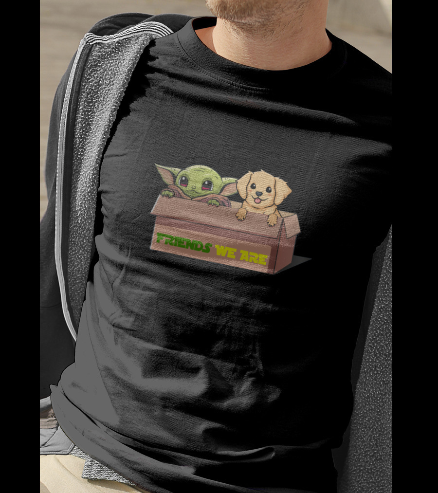 Baby Yoda Golden Retriever Friends We Are T-Shirt