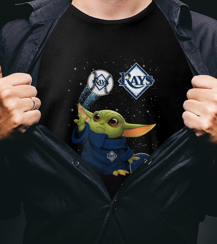 Tampa Bay Rays Yoda Baseball Star Wars Crossover T-Shirt