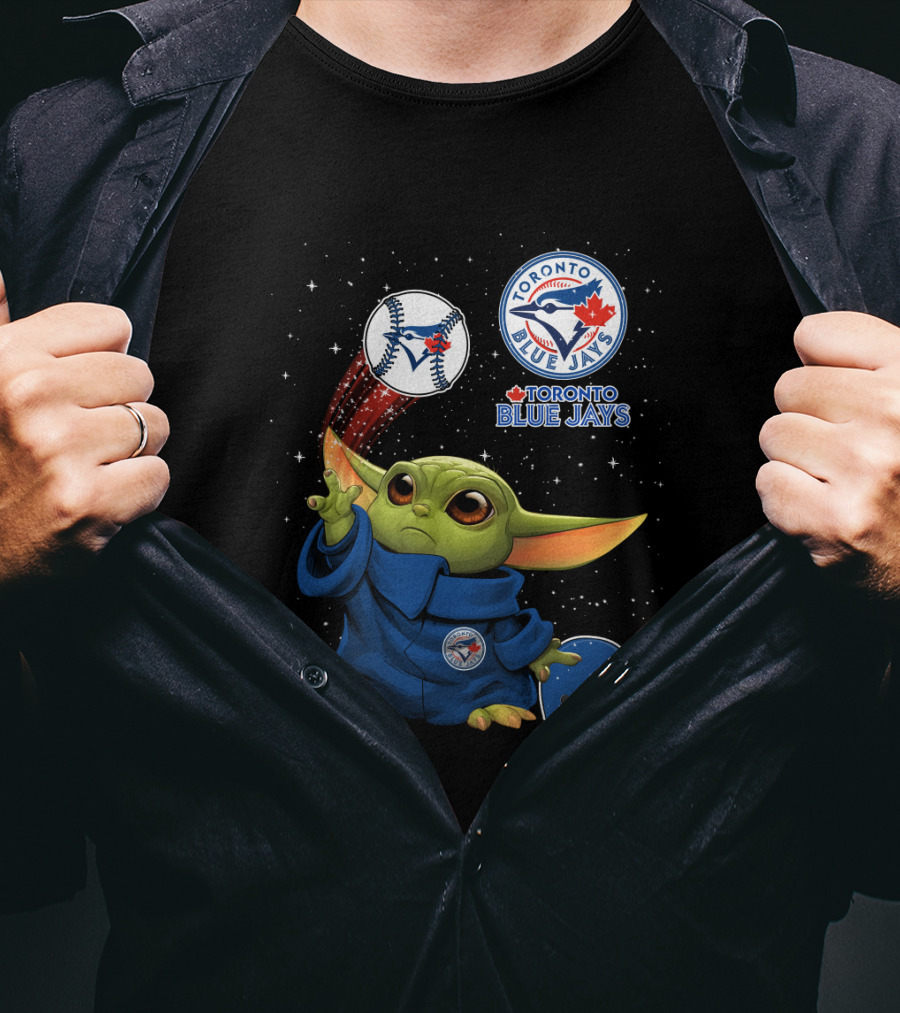 Toronto Blue Jays Baseball With Green Character And Baseball Hat T-Shirt