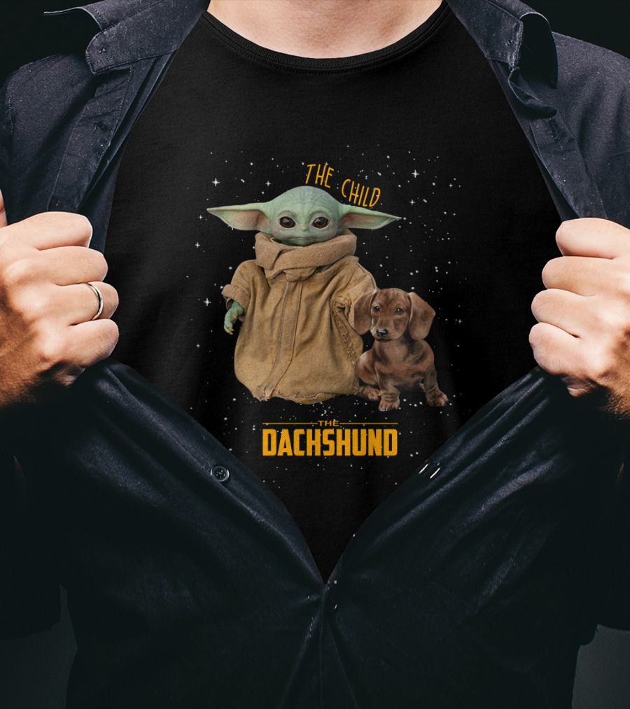 The Child Baby Yoda With The Dachshund T-Shirt