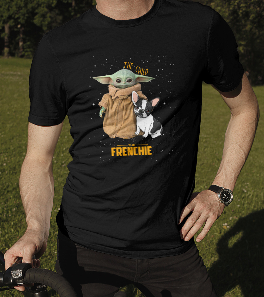 The Child Baby Yoda And Frenchie Star Wars T-Shirt
