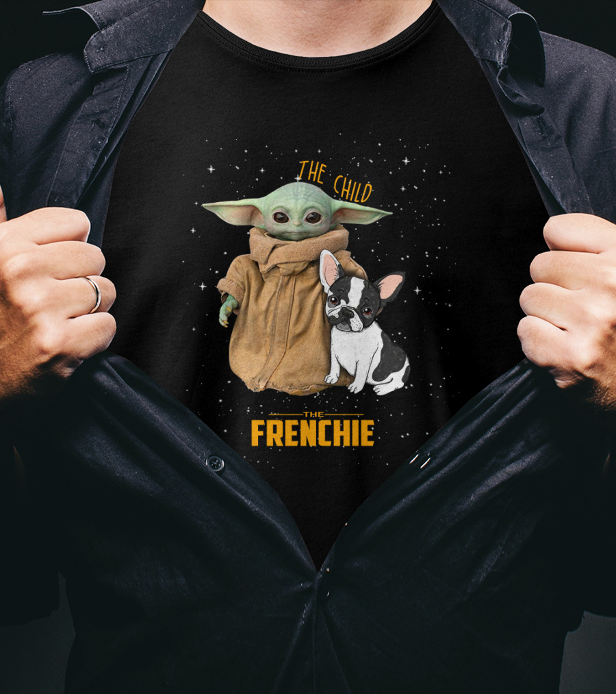 The Child Baby Yoda And Frenchie Star Wars T-Shirt