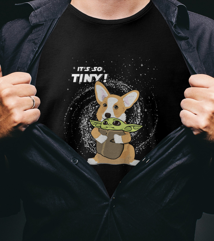It's So Tiny Baby Yoda Corgi Hug T-Shirt