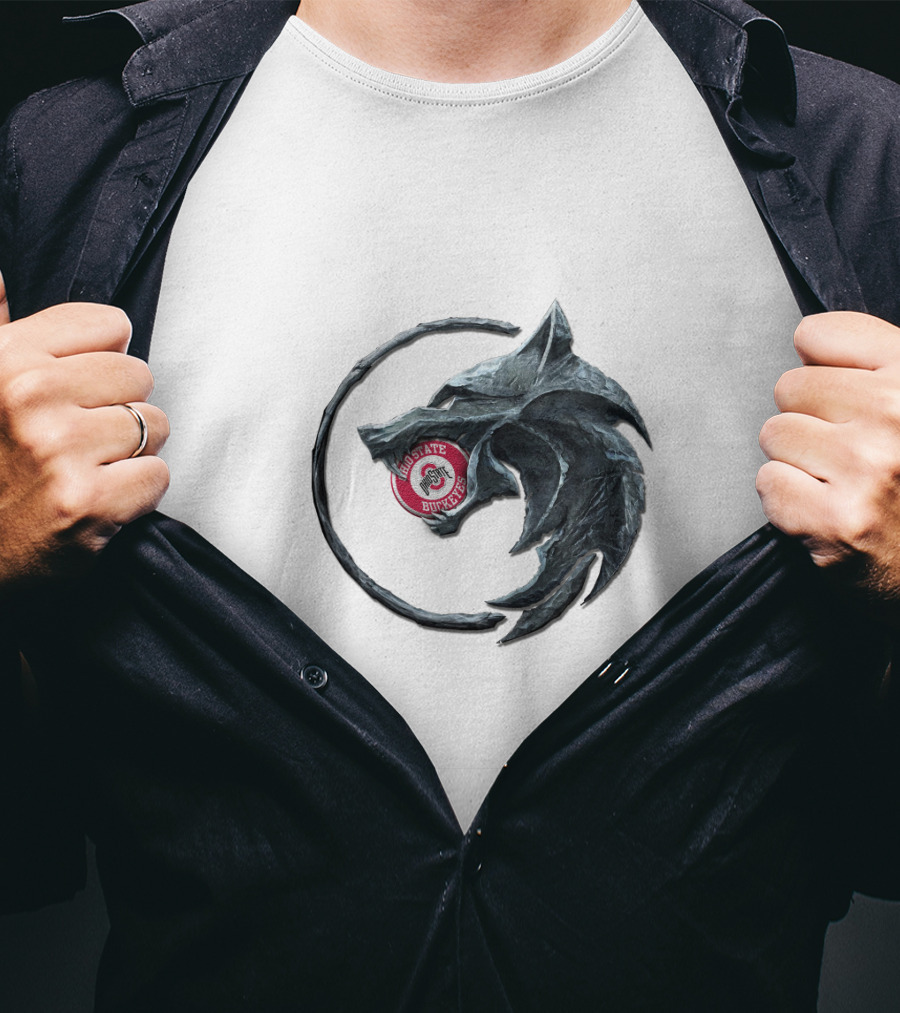 The Witcher Witcher School Logo Coexist Bad Slate Butcher Of Blaviken T-Shirt