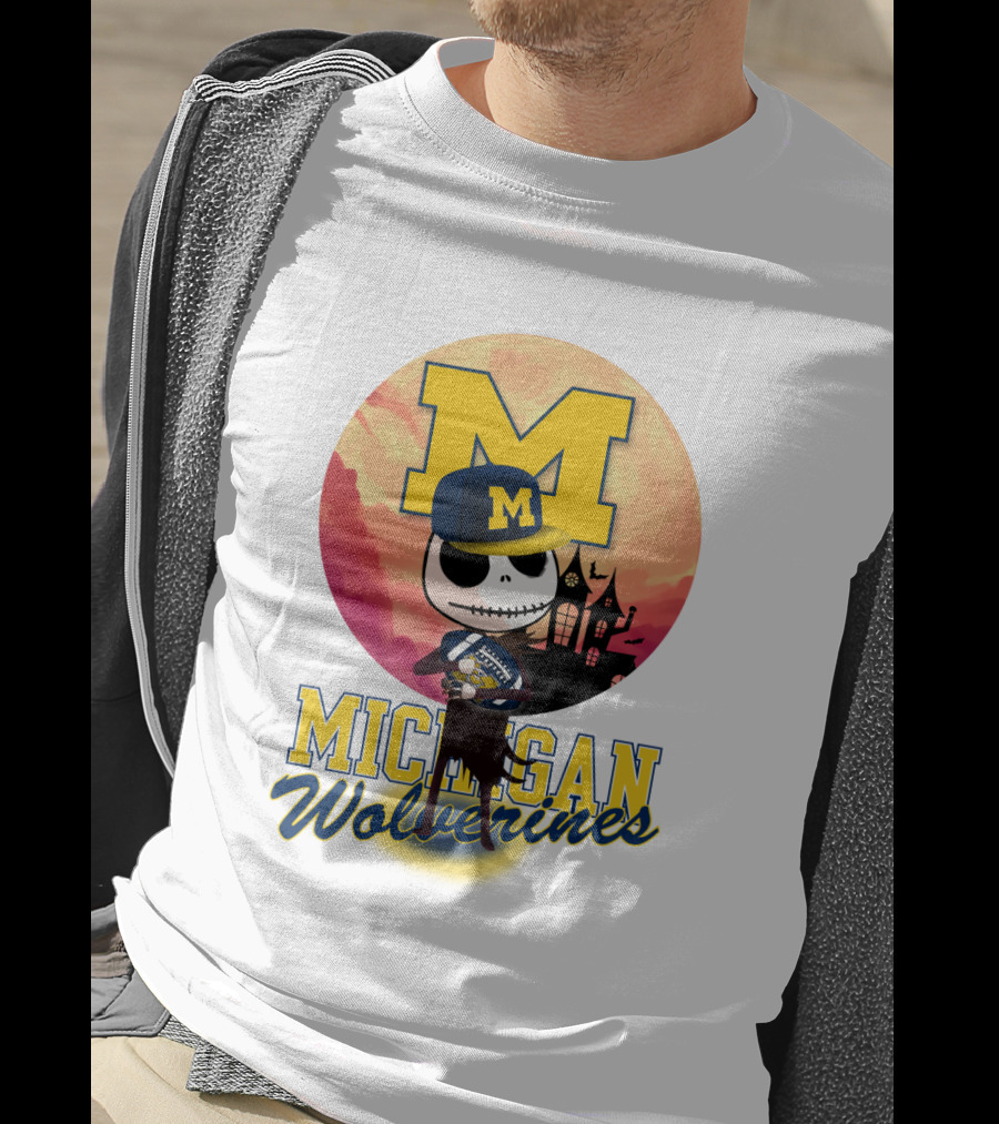 Michigan Wolverines Jack Skellington Halloween Anime T-Shirt