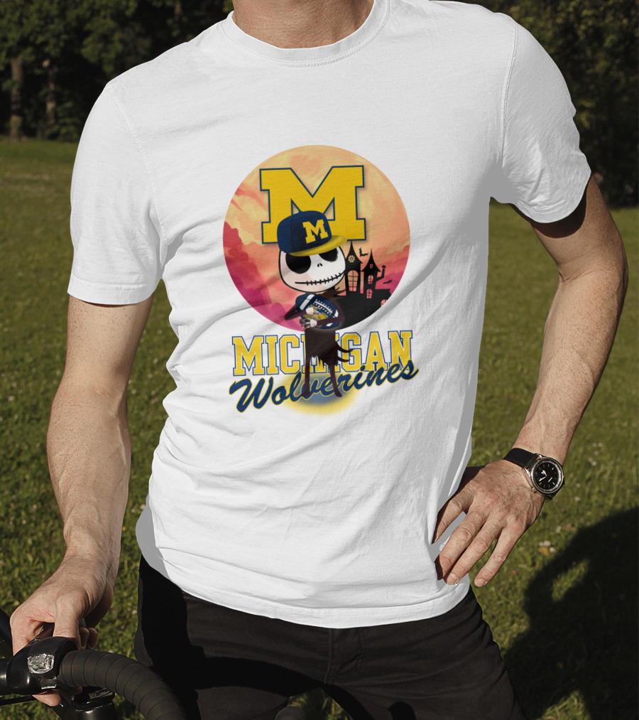 Michigan Wolverines Jack Skellington Halloween Anime T-Shirt