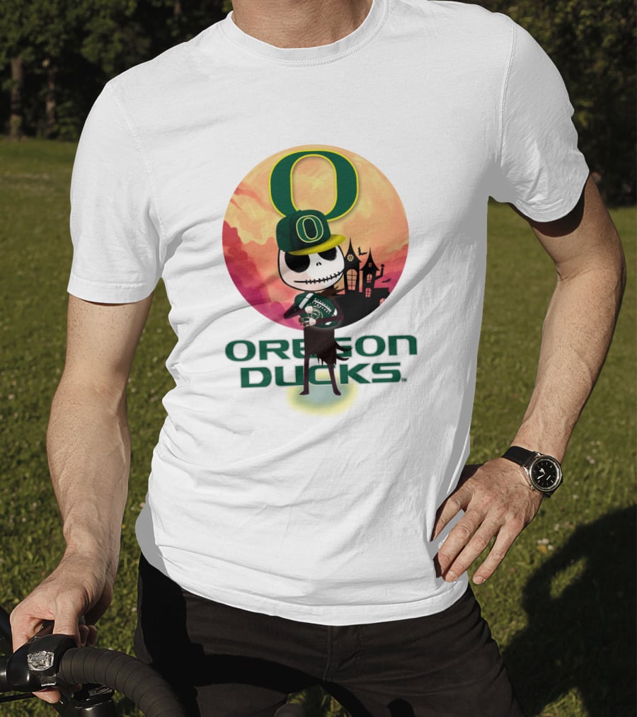 Oregon Ducks Halloween Skeleton O T-Shirt