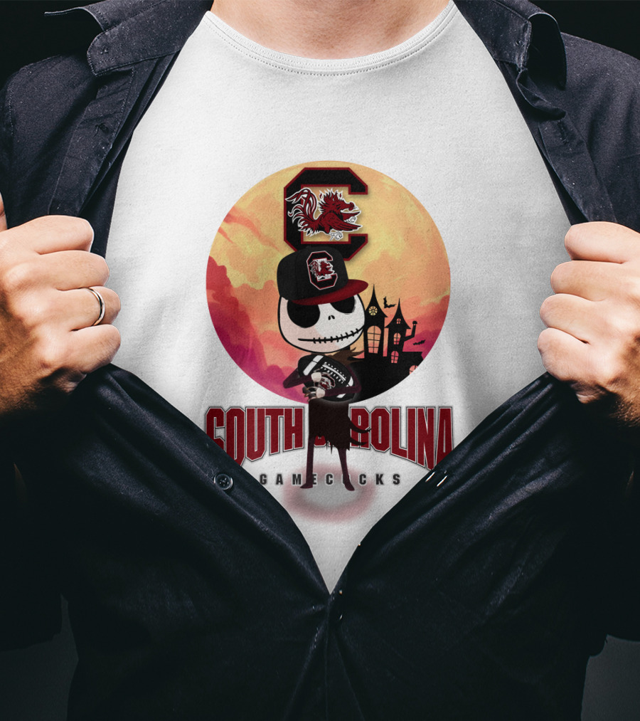 South Carolina Gamecocks Halloween Character Football T-Shirt