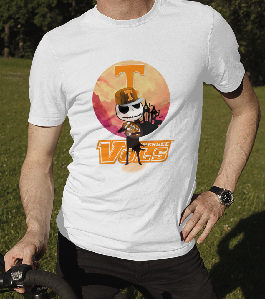 Tennessee Vols Jack Skellington Halloween Football T-Shirt