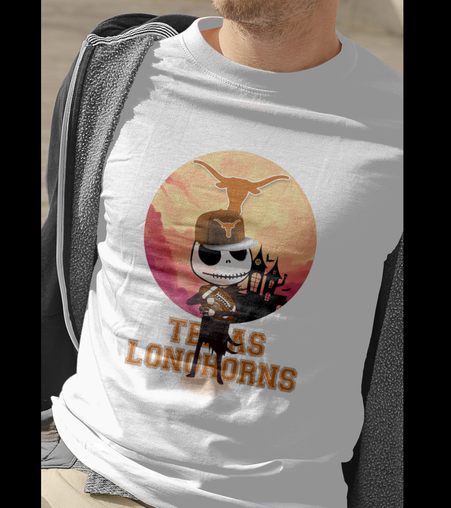 Texas Longhorns Football Skeleton Halloween T-Shirt
