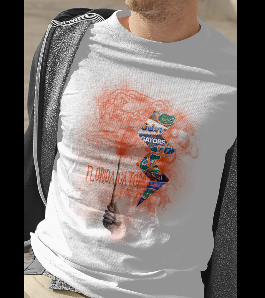 Florida Gators Hand Holding Flags And Alligator T-Shirt