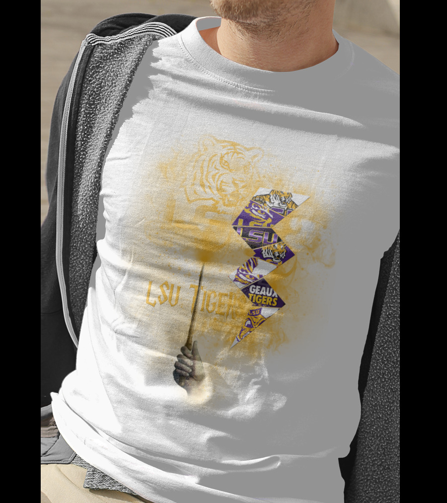 Lsu Tigers Geaux Tigers Lightning Wand T-Shirt