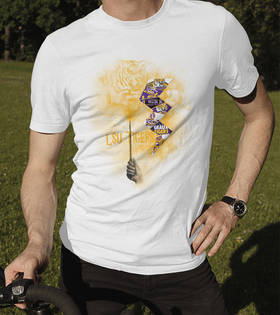 Lsu Tigers Geaux Tigers Lightning Wand T-Shirt
