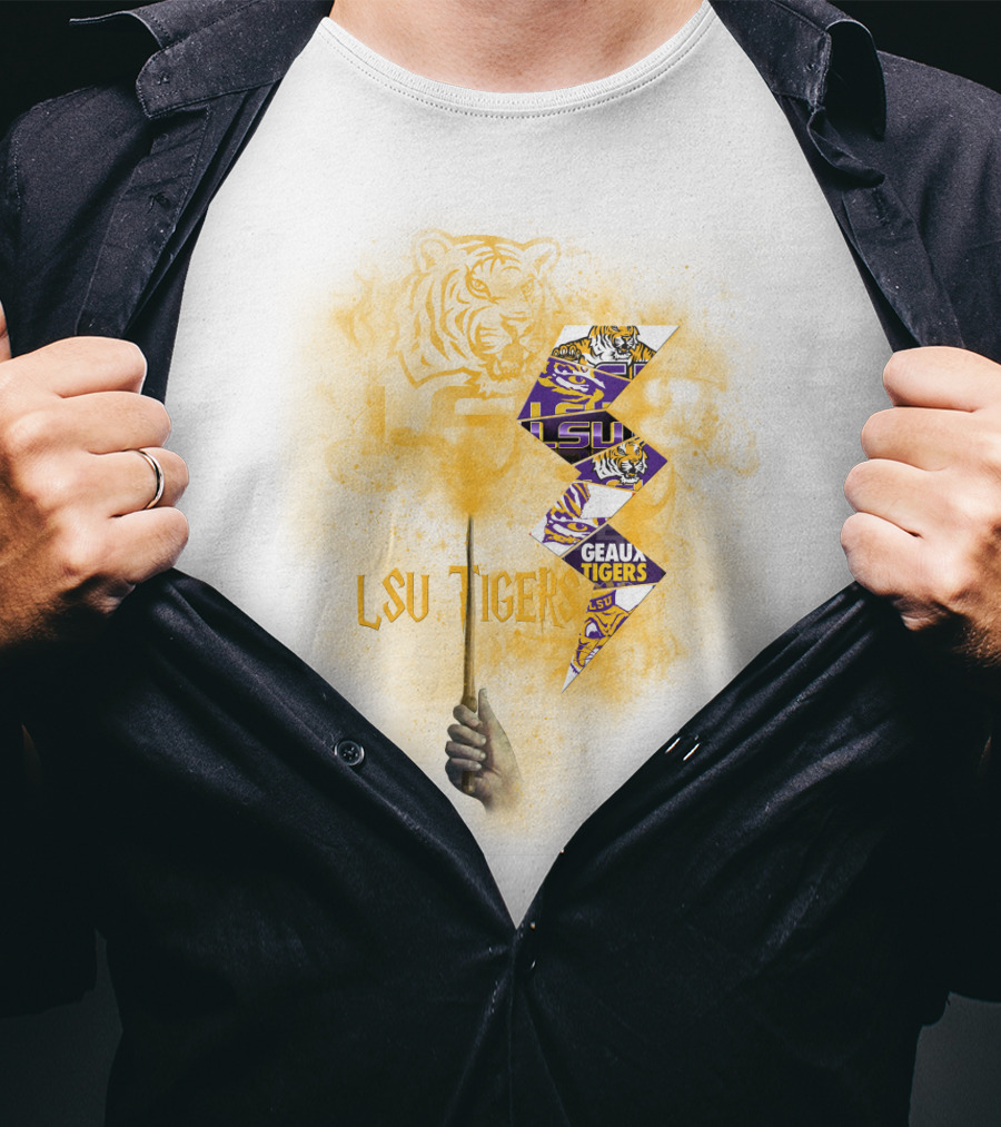 Lsu Tigers Geaux Tigers Lightning Wand T-Shirt