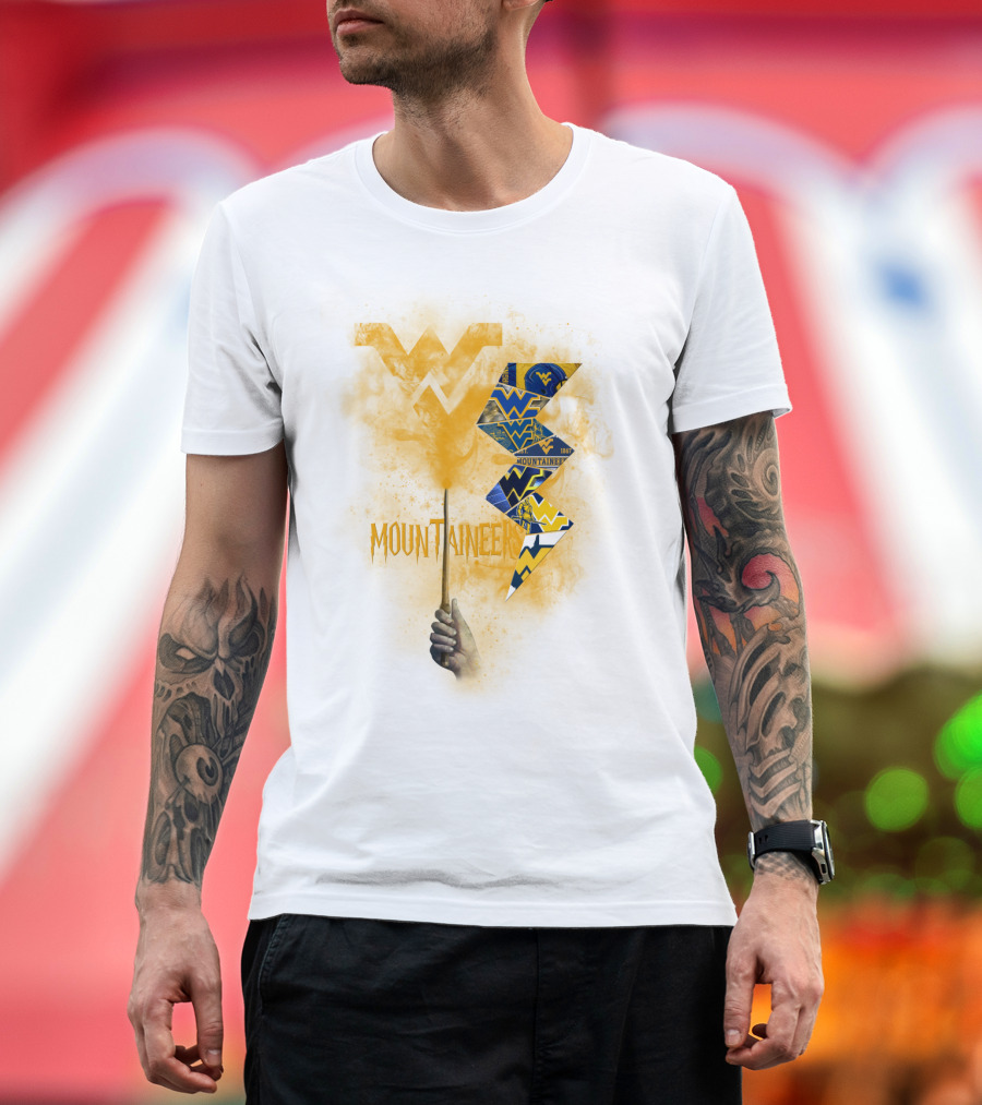 West Virginia Mountaineers Wvu Triangles And Smoke T-Shirt
