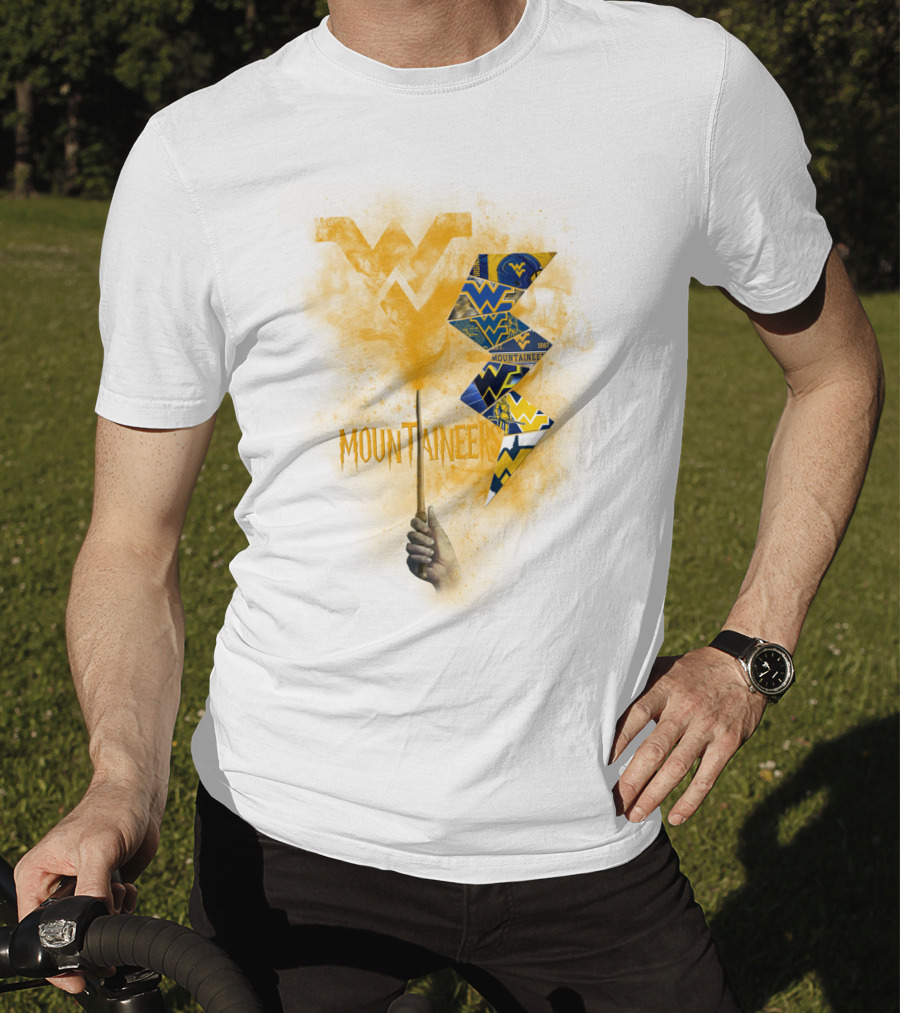 West Virginia Mountaineers Wvu Triangles And Smoke T-Shirt