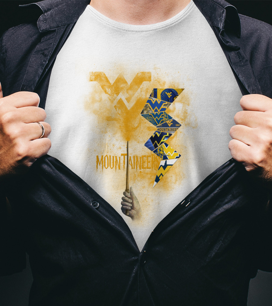 West Virginia Mountaineers Wvu Triangles And Smoke T-Shirt