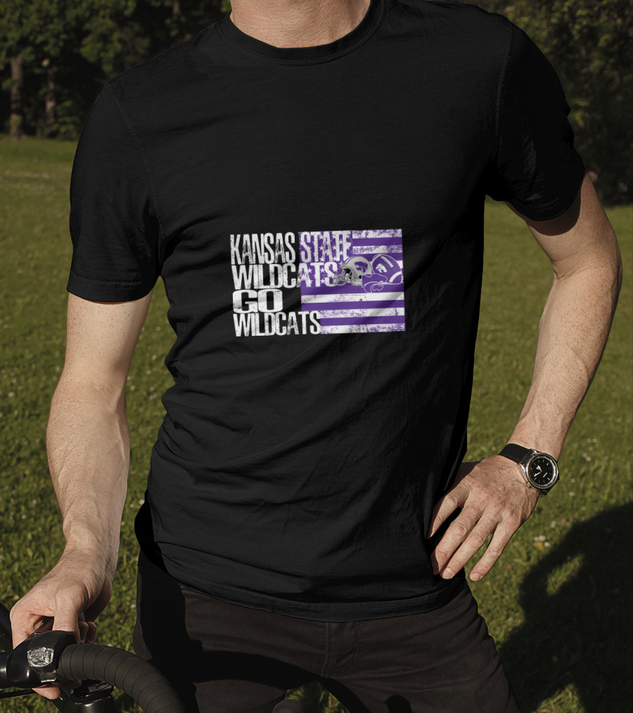 Kansas State Wildcats Go Wildcats Flag T-Shirt