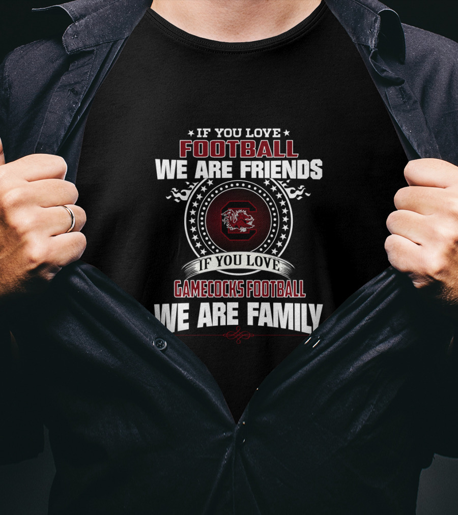 If You Love Football We Are Friends Gamecocks Football We Are Family T-Shirt