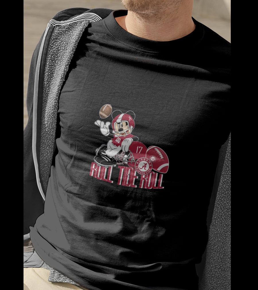 Roll Tide Roll Alabama Football Mickey Mouse T-Shirt