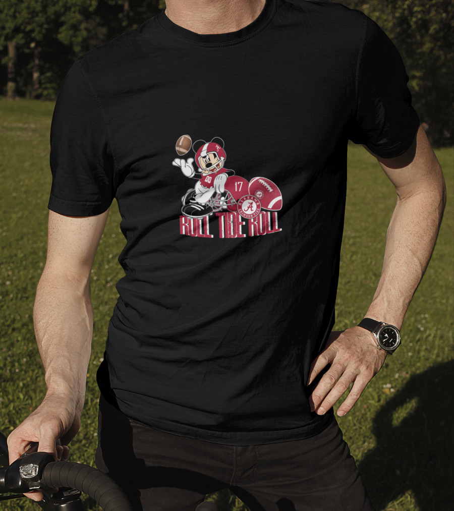 Roll Tide Roll Alabama Football Mickey Mouse T-Shirt