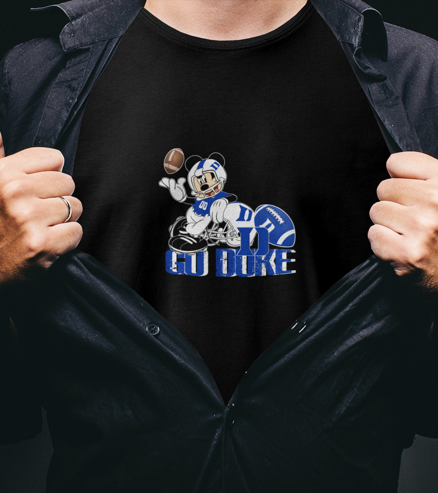 Chtnca8006 Go Duke Football Mickey Mouse T-Shirt