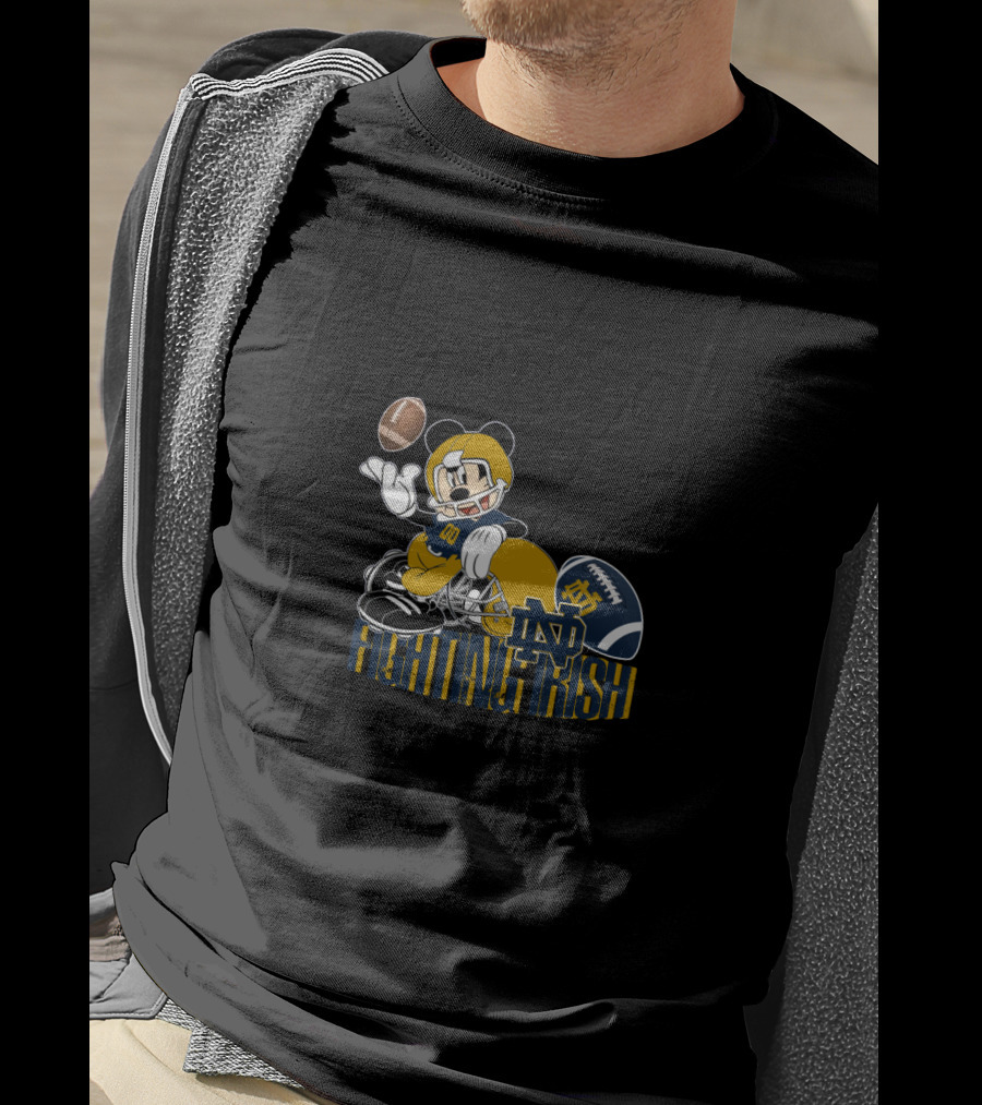 Notre Dame Fighting Irish Mickey Mouse Football 00 T-Shirt