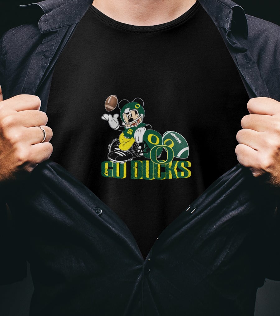 Mickey Mouse Oregon Ducks Football Go Ducks T-Shirt