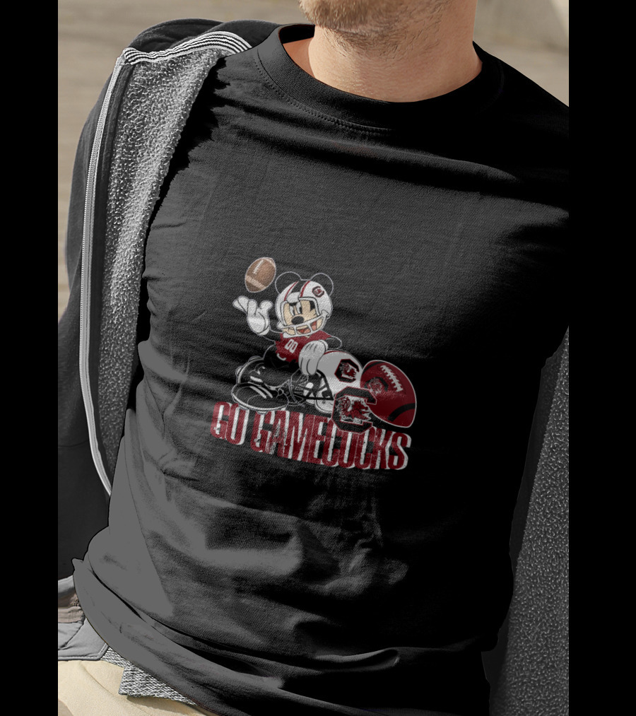 Go Gamecocks Football Mickey Team Spirit T-Shirt