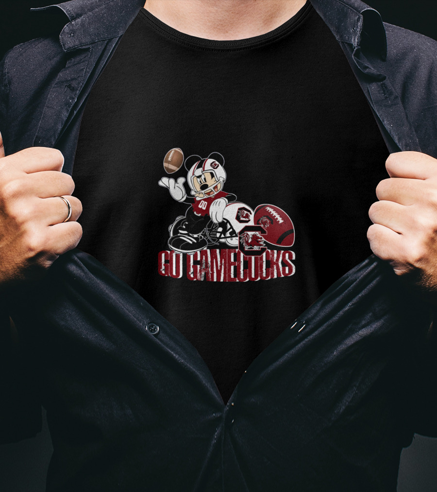 Go Gamecocks Football Mickey Team Spirit T-Shirt