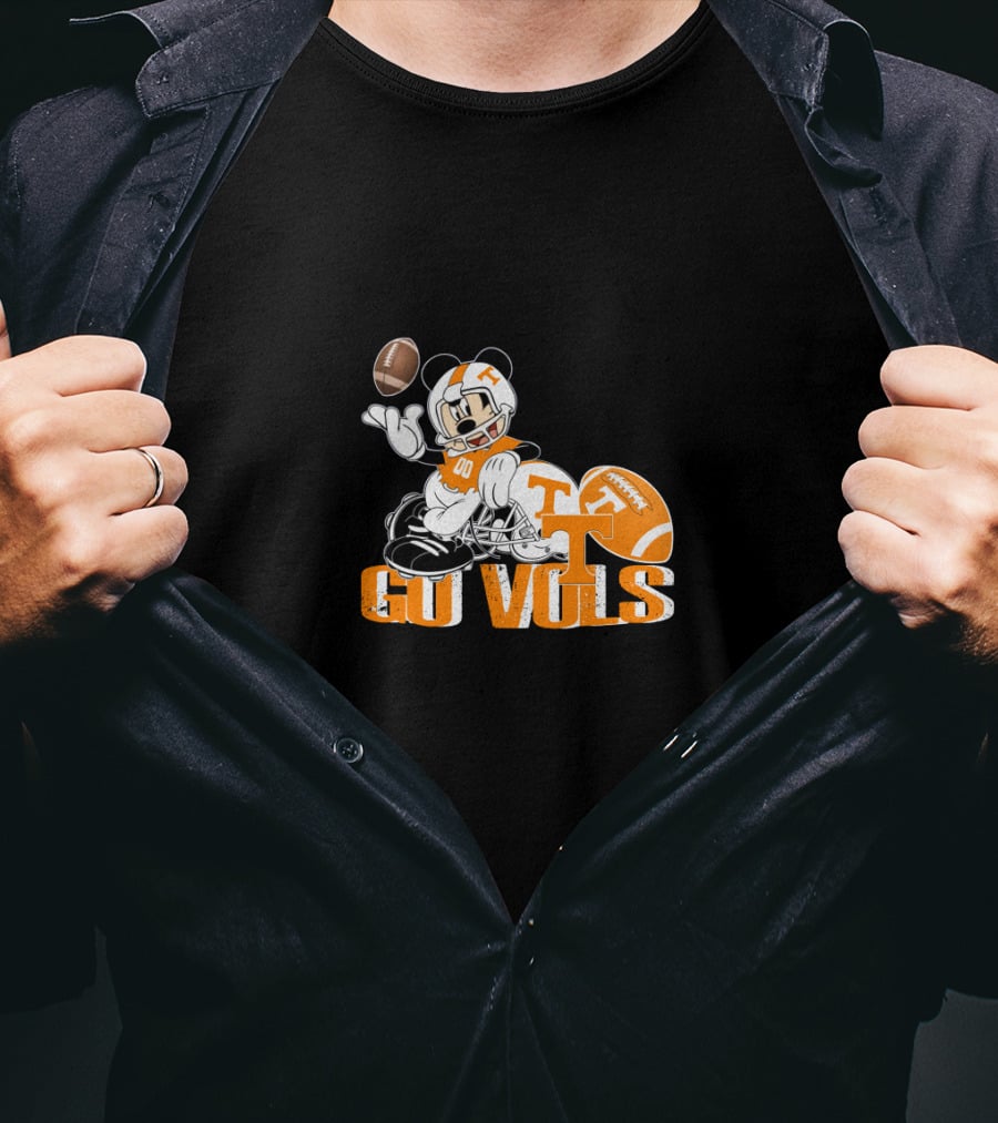 Go Vols Tennessee Football Mickey Mouse T-Shirt