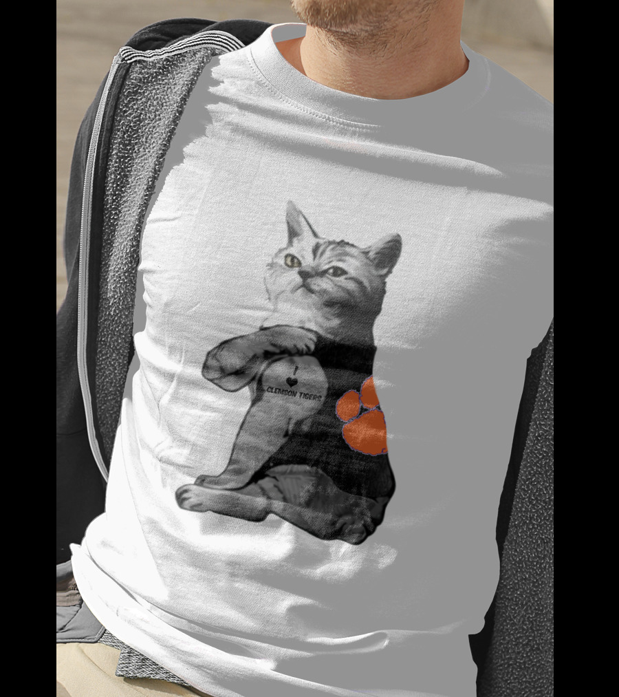 Clemson Tigers Cat Paw Print T-Shirt