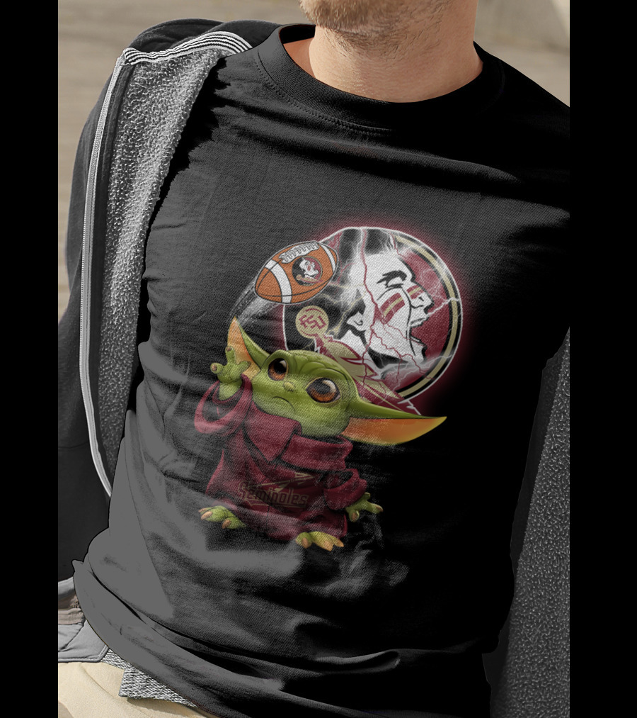 Seminoles Baby Alien Using Force With Florida State Football T-Shirt
