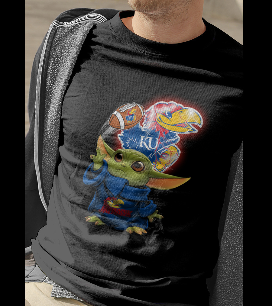 Ku Jayhawks Kansas Football Baby Alien T-Shirt