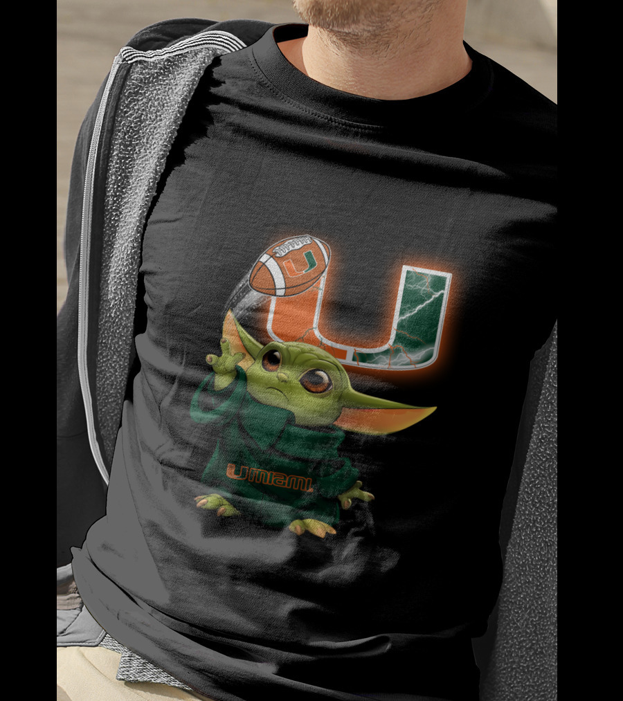 Umiami Baby Yoda Football Force U T-Shirt