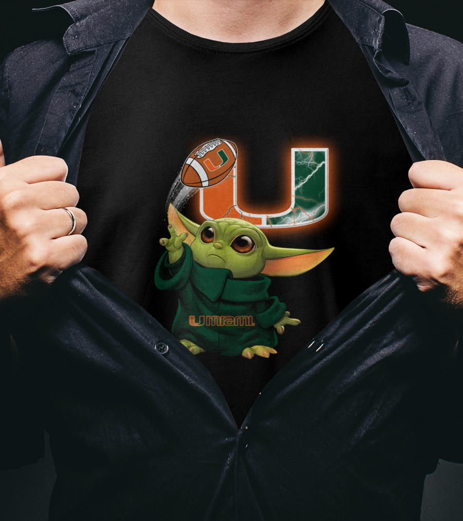 Umiami Baby Yoda Football Force U T-Shirt