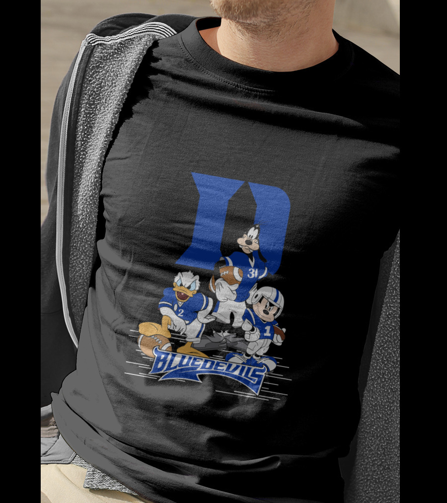 Blue Devils Football Mickey Donald Goofy Duke D T-Shirt