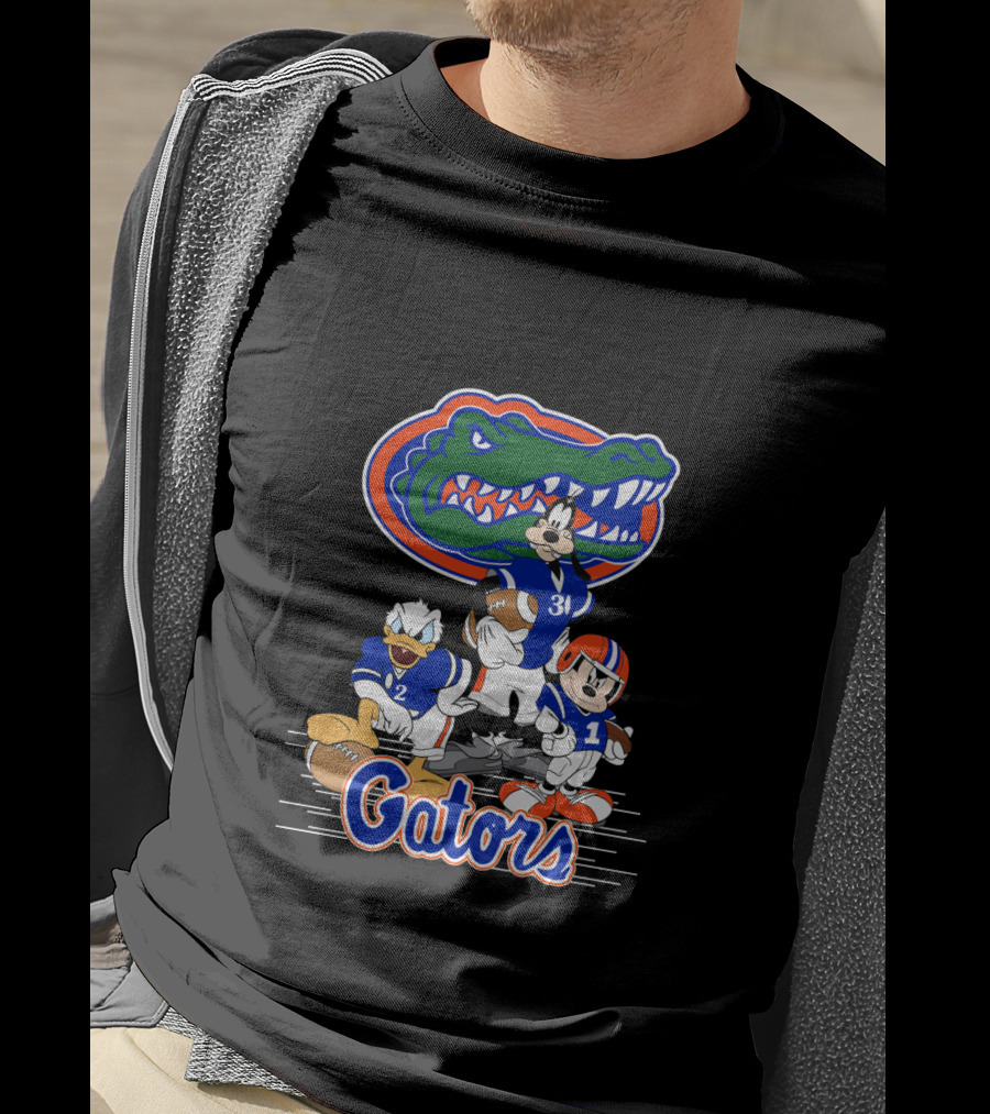 Gators Football Goofy Mickey Donald T-Shirt
