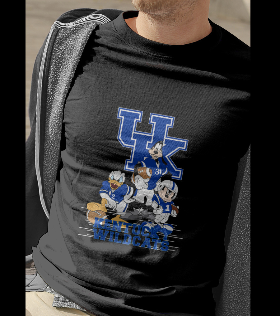 Kentucky Wildcats Mickey Donald Goofy Football Team Players T-Shirt