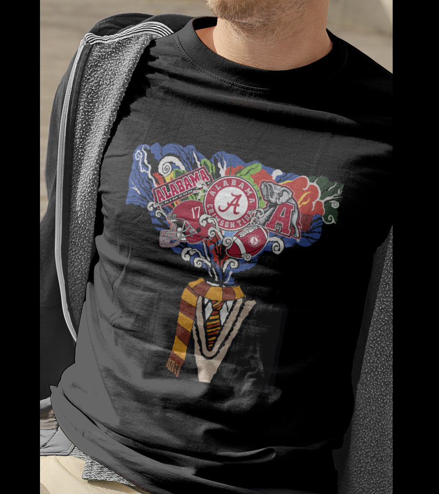 Alabama Crimson Tide College Team Symbols And Icons Explosion T-Shirt