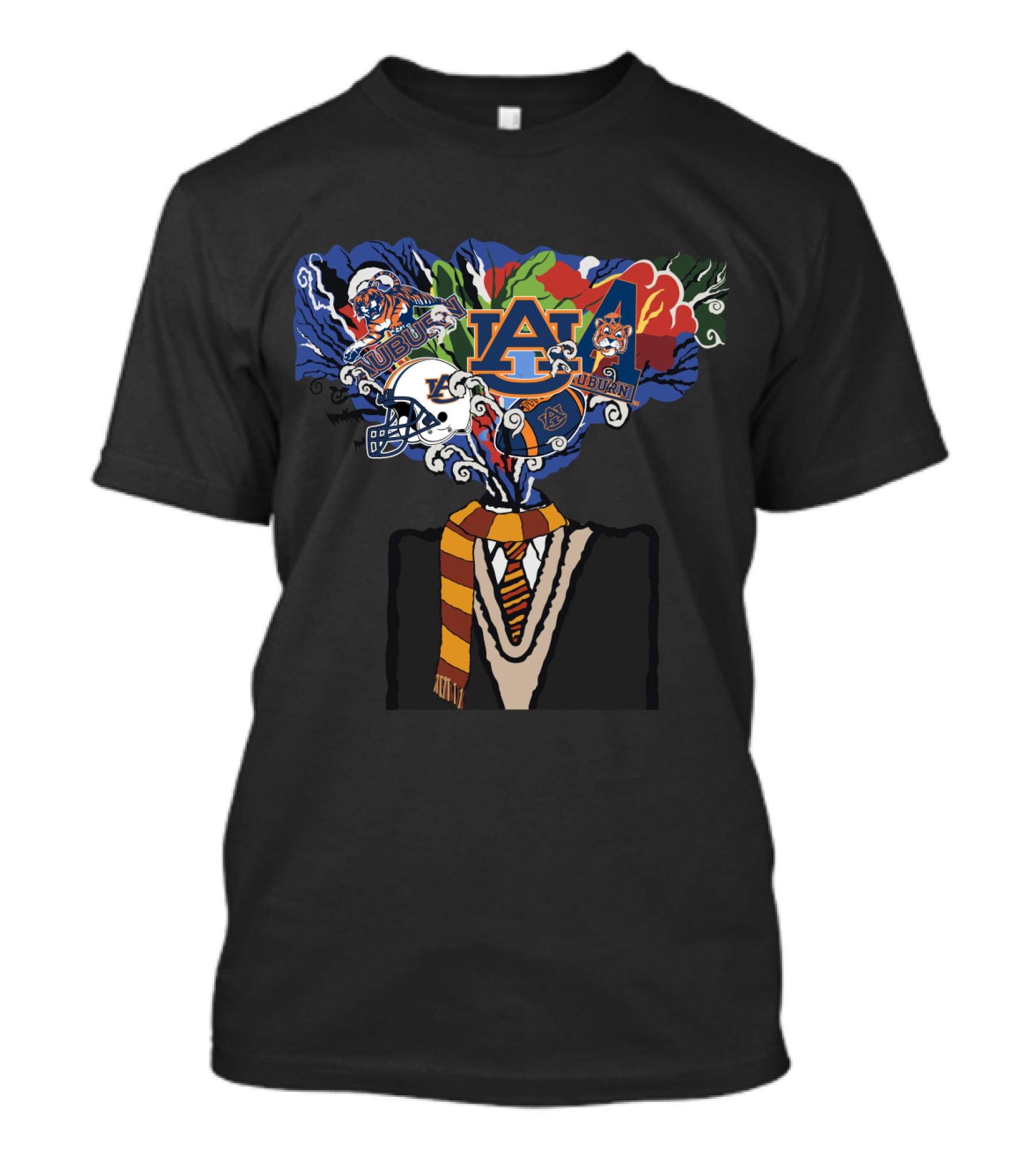 Auburn University Tigers Football Magic Surrealism Iconic Explosion T-Shirt