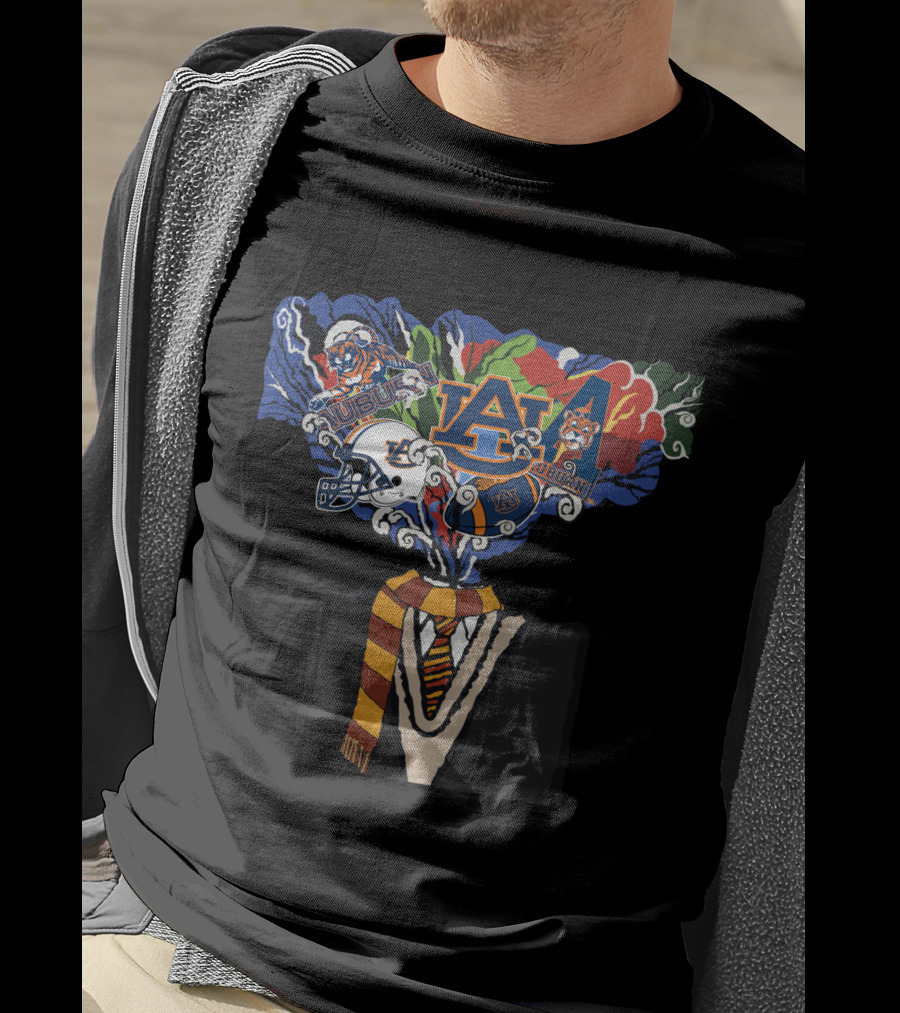 Auburn University Tigers Football Magic Surrealism Iconic Explosion T-Shirt