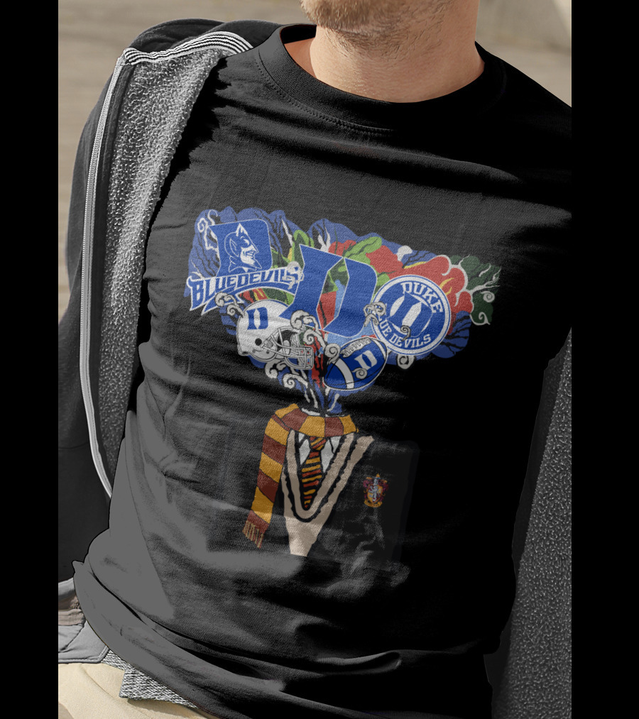 Blue Devils Duke Hogwarts Crest Fusion T-Shirt