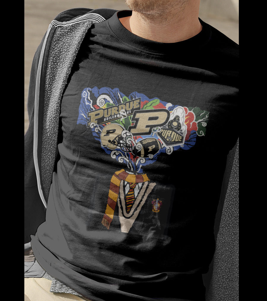 Purdue Boilermakers Hogwarts House Crossover T-Shirt