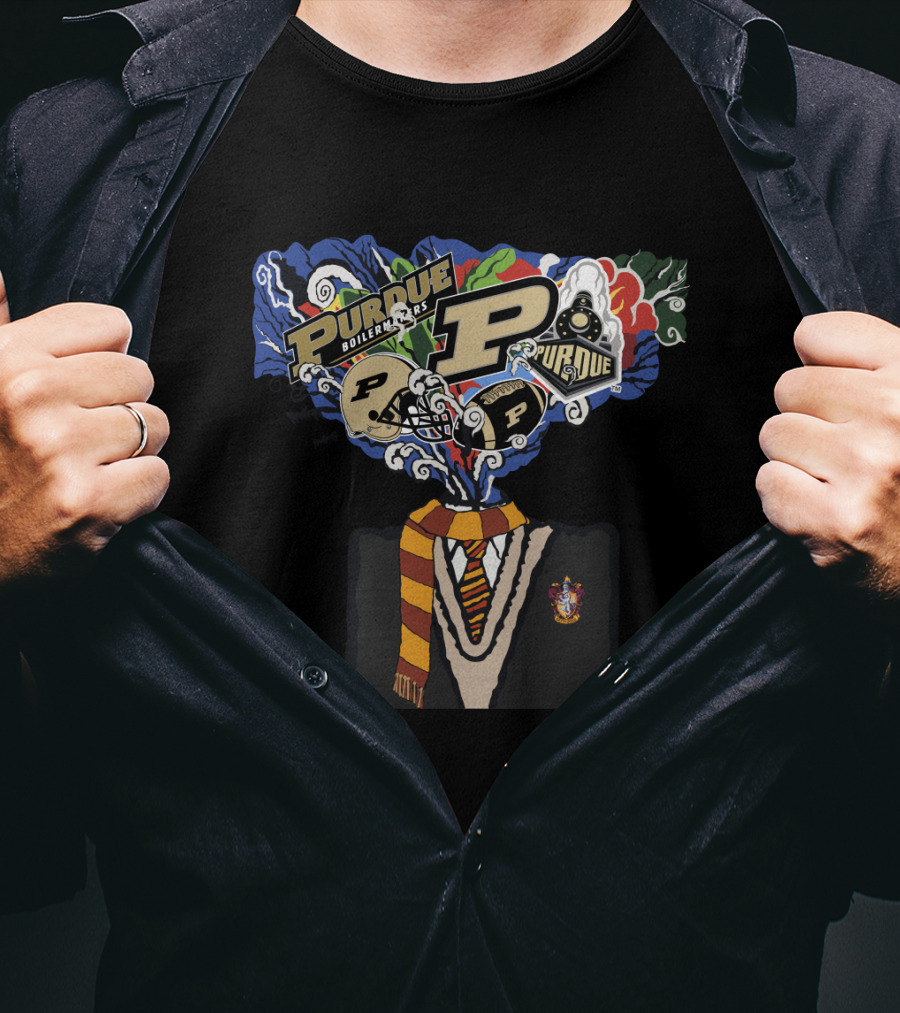 Purdue Boilermakers Hogwarts House Crossover T-Shirt