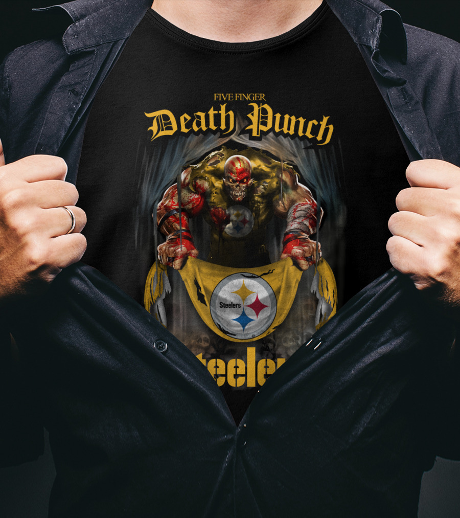Five Finger Death Punch Steelers Pittsburgh FFDP2802 T-Shirt