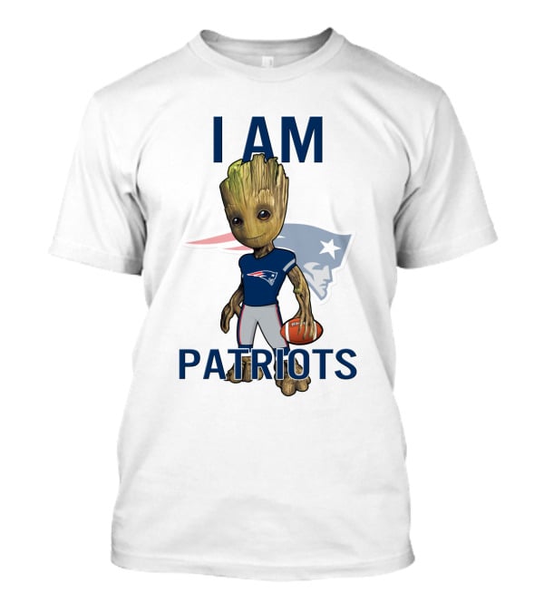 I Am Groot New England Patriots Football Fan T-Shirt