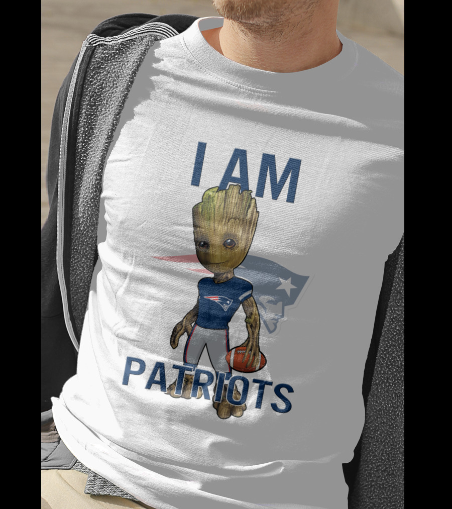 I Am Groot New England Patriots Football Fan T-Shirt