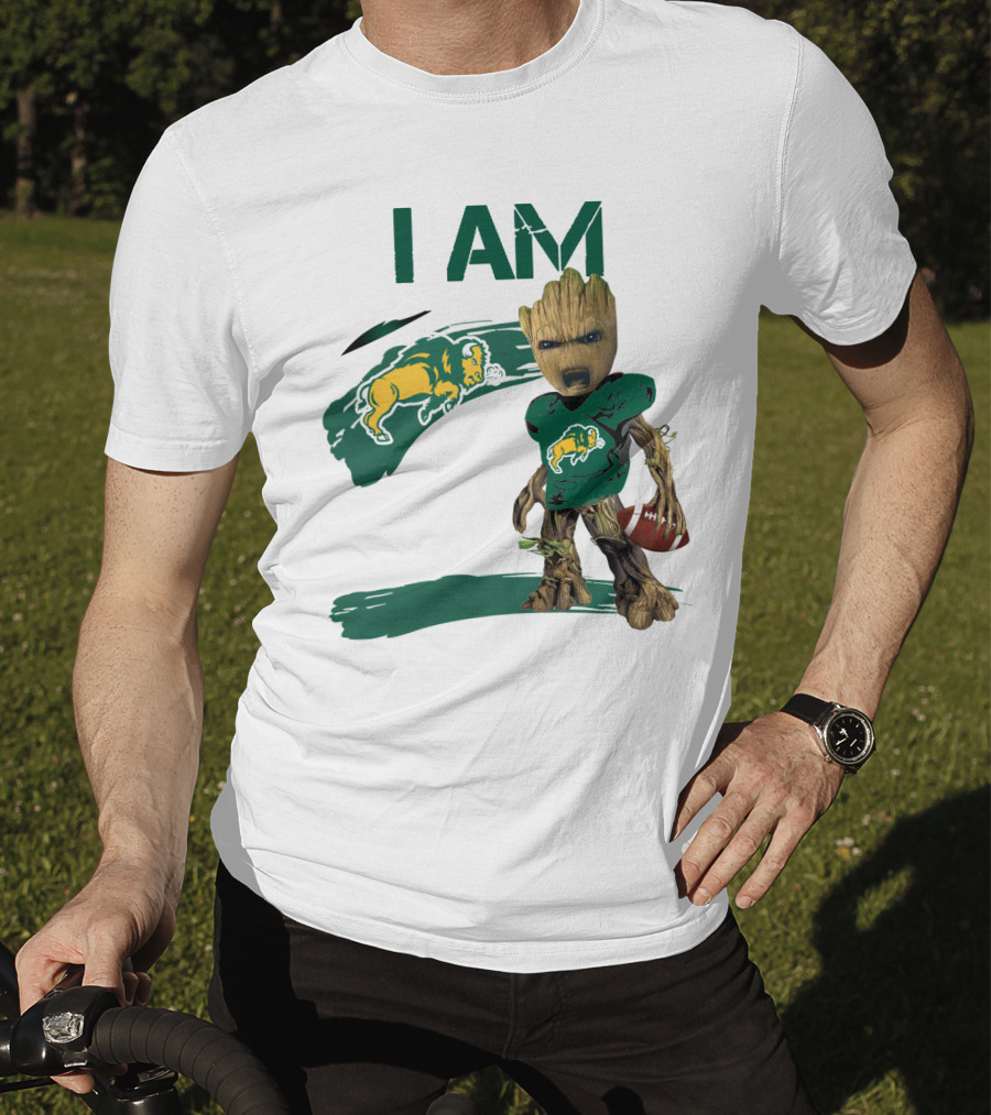 I AM Bison Football Baby Groot T-Shirt