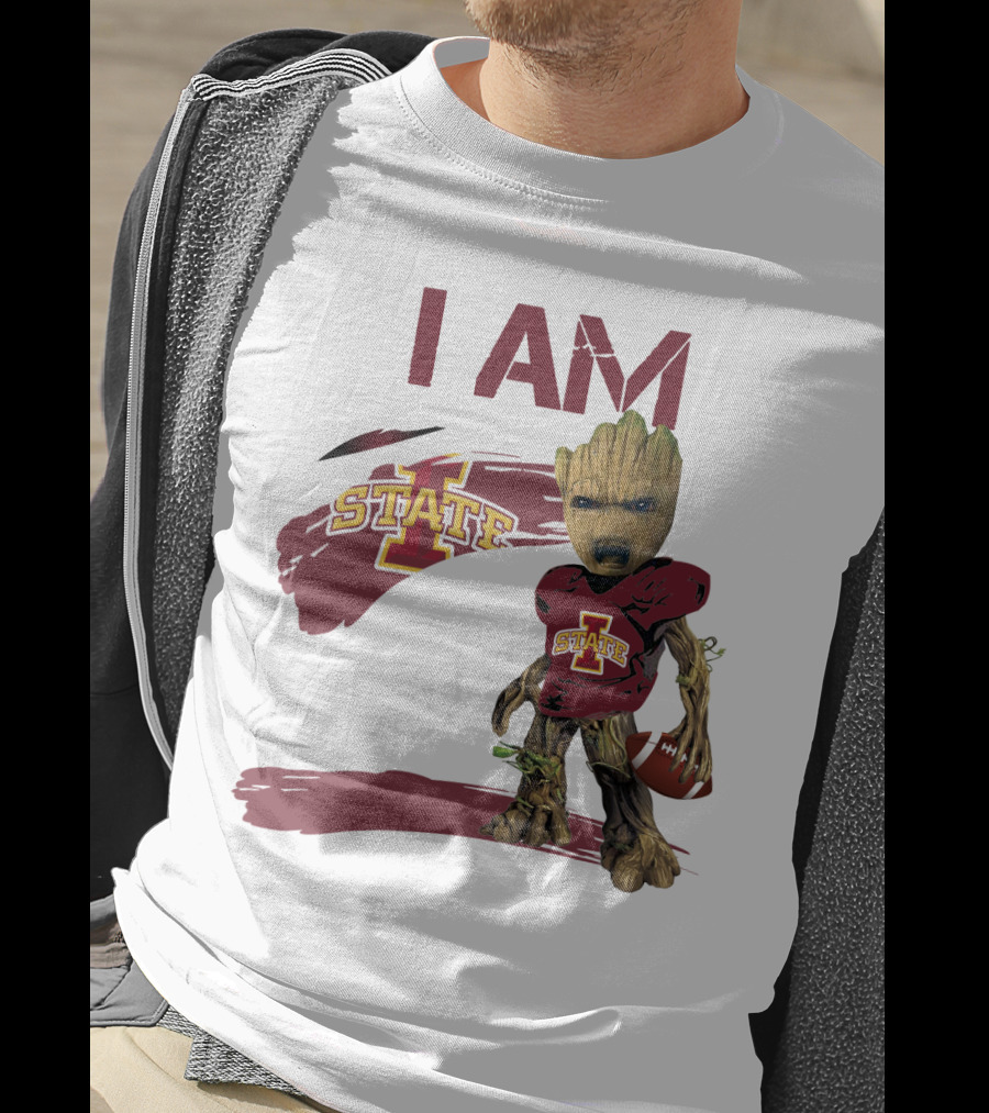 I Am Iowa State Baby Groot Football T-Shirt